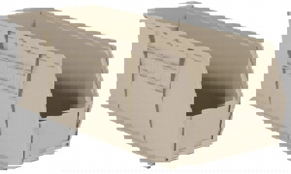 Plastic Hopper Stacking Bin: Gray